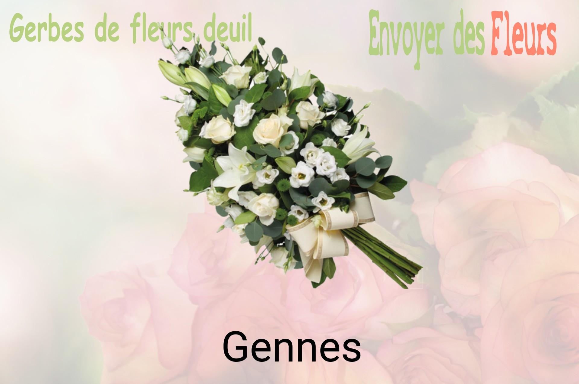 Gerbe de fleurs de deuil livrée à Gennes